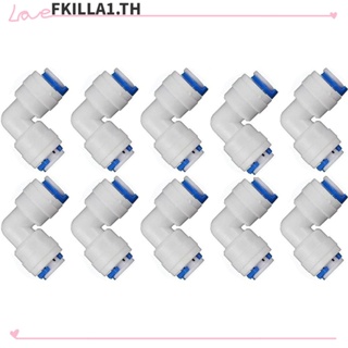 Faccfki ข้อต่อท่อเชื่อมต่อท่อน้ํา ประเภทตัว L 1/4 นิ้ว 10 ชิ้น