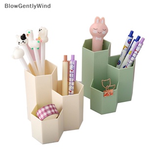 Blowgentlywind กล่องเก็บแปรงแต่งหน้า เครื่องสําอาง 3 ช่อง BGW