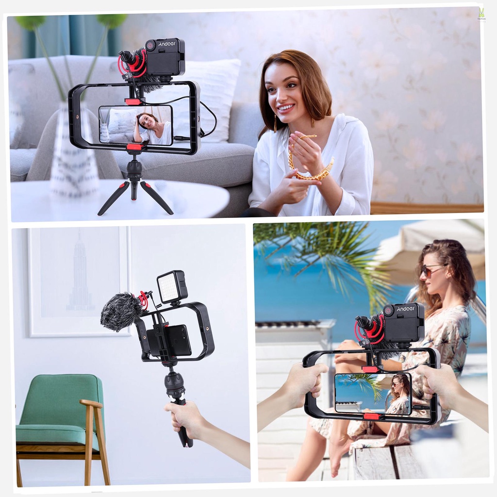 flt-ชุดอุปกรณ์เมาท์ขาตั้งกล้องวิดีโอ-สมาร์ทโฟน-พร้อมเมาท์โคลด์ชู-3-ชิ้น-ไฟวิดีโอ-led-ขนาดเล็ก-ไมโครโฟน-พร้อมเมาท์ช็อตหน้าจอลม-ขาตั้งกล้อง-ขาตั้งกล้อง-รีโมตชู