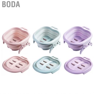 Boda Folding Foot Tub PP PET Portable 4  Rollers Soaking Bath Basin for Home Travel