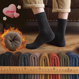 Purelove&gt; ถุงเท้าบูทยาว ผ้าวูล แบบหนานุ่ม ให้ความอบอุ่น แฟชั่นฤดูใบไม้ร่วง และฤดูหนาว สําหรับเดินป่า 1 คู่