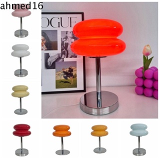 Ahmed โคมไฟทาร์ตไข่ ทาร์ตไข่ แก้ว USB กันน้ํา หรี่แสงได้ พื้นหนา สามสี สไตล์นอร์ดิก สําหรับหอพัก