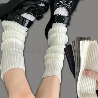 ถุงเท้ายาว ผ้าฝ้ายถัก แฟชั่นฤดูใบไม้ร่วง ฤดูหนาว 2 ชิ้น Y2K JK Lolita