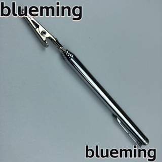 Blueming2 คลิปหนีบปากจระเข้ สเตนเลส 15.5-66 ซม. สีเงิน ขยายได้ พร้อมคลิปหนีบปากกา เครื่องประดับ