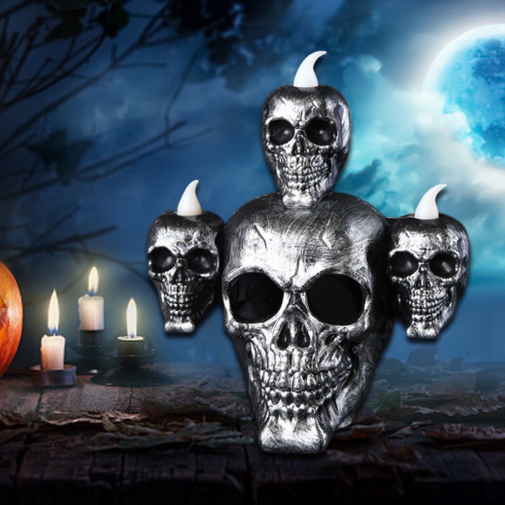 halloween-โมเดลหัวกะโหลก-มีเทียน-led-สําหรับตกแต่งปาร์ตี้ฮาโลวีน