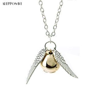 𝒂𝒍𝒆𝒑🌷เครื่องประดับ สร้อยคอ จี้รูป Harry Potter and The Deathly Hallows Gold Snitch เหมาะกับทุกเพศ