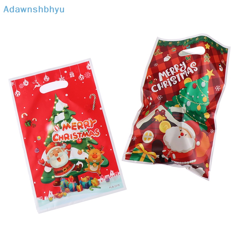 adhyu-ถุงขนมคุกกี้-ลายคริสต์มาส-ซานตาคลอส-กวางเอลก์-2024-สําหรับตกแต่งบ้าน-เทศกาลปีใหม่-10-ชิ้น