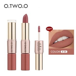 O.TWO.O Lipstick 2 in 1 ลิปสติก เนื้อแมตต์ และลิปกลอส 12 สี