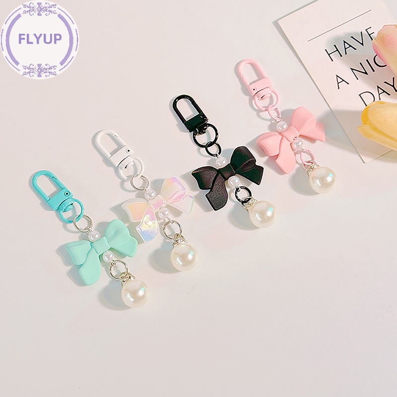 flyup-พวงกุญแจ-จี้โบว์-สีแคนดี้-แฟชั่น-y2k-อุปกรณ์เสริม-สําหรับห้อยกระเป๋าถือ-th