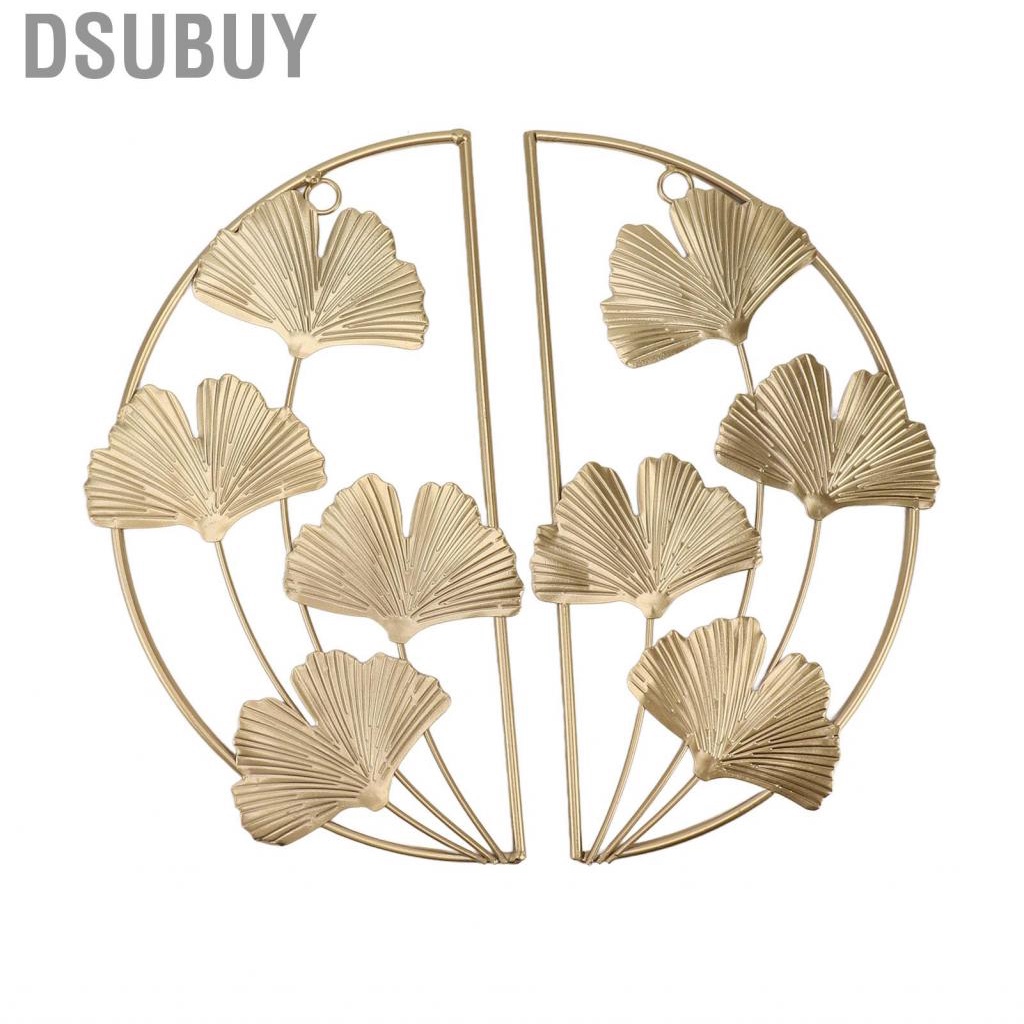 dsubuy-golden-ginkgo-leaf-wall-hanging-decor-iron-art-sculpture