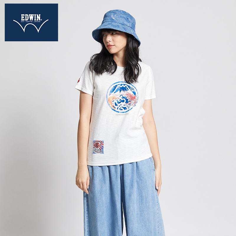 Edwin Edo Katsu เสื้อยืดคอกลม Unisex ญี่ปุ่นตกปลาใหญ่สไตล์เรียบง่าย ...