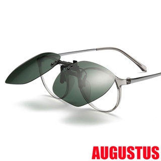 AUGUSTUS Vintage Anti-UV Eyeglasses Elegant Square Clip On Sunglasses Goggles UV Protection Outside Seaside Polarized Anti Glare For Women Men Night Vision Glasses/Multicolor