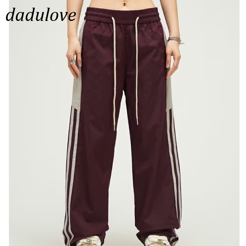 dadulove-new-american-ins-high-street-retro-sports-casual-pants-niche-high-waist-wide-leg-pants-large-size-trousers