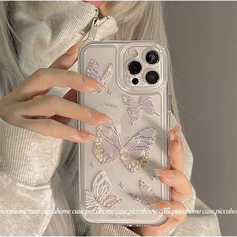 เคสโทรศัพท์มือถือแบบใส-กันกระแทก-ลายผีเสื้อคริสตัล-หรูหรา-สําหรับ-itel-a60s-a60