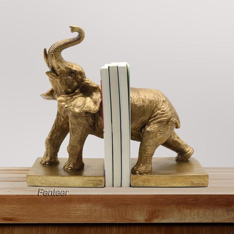fenteer-ขาตั้งหนังสือเรซิ่น-รูปช้าง-สร้างสรรค์-สําหรับตู้หนังสือ-โต๊ะ-ห้องนอน