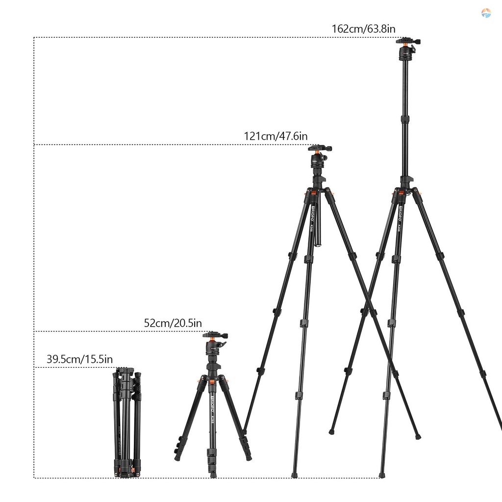 fsth-triopo-k268-ขาตั้งกล้องอลูมิเนียมอัลลอยด์-360-องศา-แบบพกพา-สําหรับถ่ายภาพ-หัวบอลพาโนรามา-162-ซม-63-8-นิ้ว-สูงสุด-ขาตั้งกล้อง-ความจุ-10-กิโลกรัม-22-ปอนด์-พร้อมกระเป๋าถือ-สําหรับเดินทาง