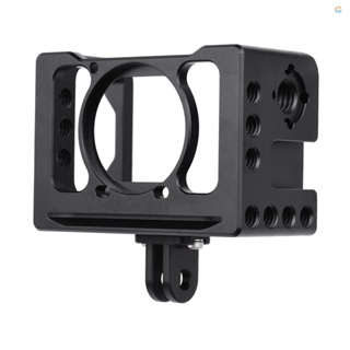 {Fsth} Aluminum Alloy Camera Vlog Cage Protective Camera Cage with 1/4 3/8 Inch Screw Holes Compatible with  RX0 II Digital Camera Microphone Tripod Fill Light