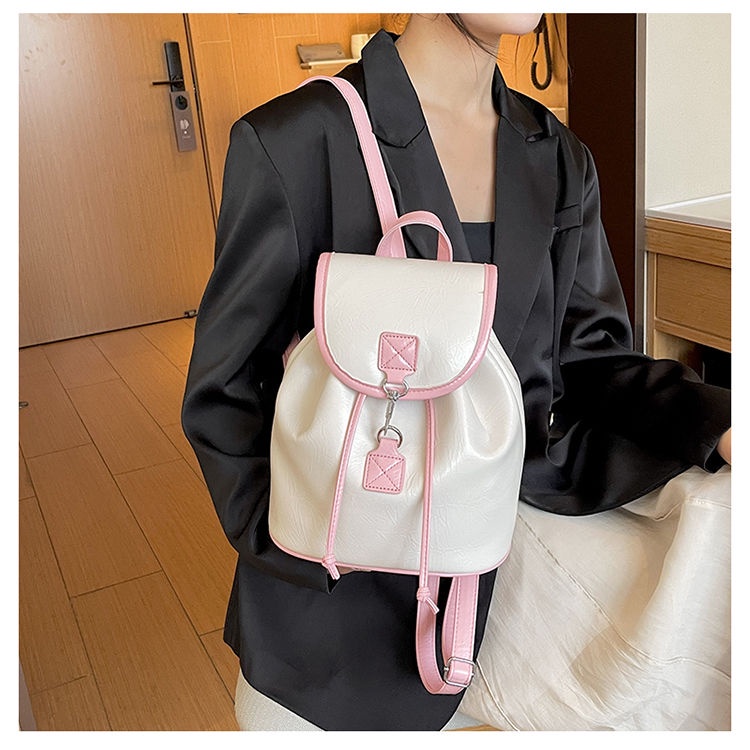 กระเป๋าเป้แฟชั่น-กระเป๋าเป้ผู้หญิง-สไตล์เกาหลี-ผ้านุ่มมาก-สามารถพกพาได้-มี-4-สี-สายสะพายไหล่ปรับได้