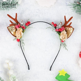 JULYSTAR ใหม่ Mori แผนก Antlers แถบคาดศีรษะดอกไม้ Berry แถบคาดศีรษะคริสต์มาสหมวกเด็ก Fairy สาวปาร์ตี้การถ่ายภาพ Props