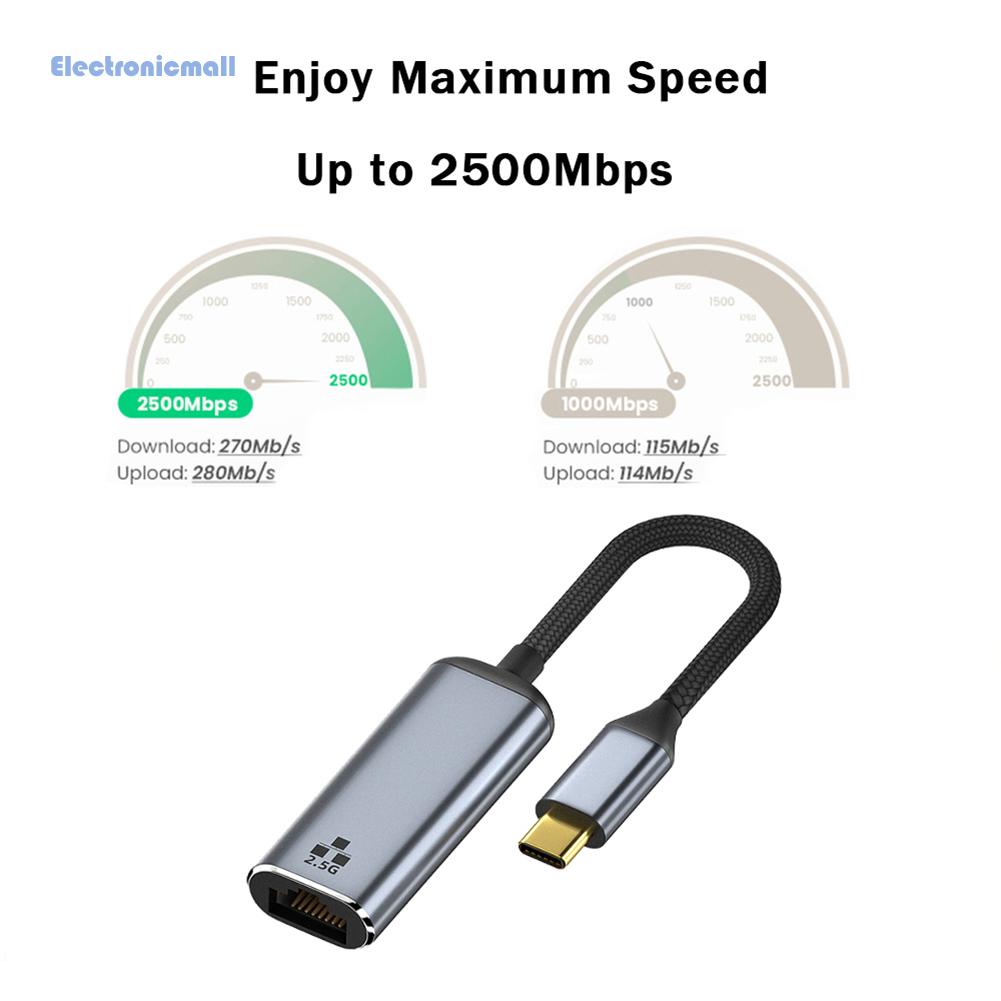 electronicmall01-th-อะแดปเตอร์เครือข่าย-usb-c-2500mbps-มีไฟแสดงสถานะในตัว-สําหรับแล็ปท็อป-คอมพิวเตอร์-โน้ตบุ๊ก