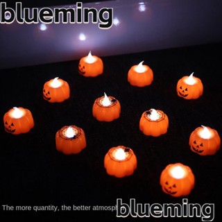 Blueming2 โคมไฟเทียนอิเล็กทรอนิกส์ เรซิ่น รูปฟักทอง สําหรับตกแต่งบ้าน วันฮาโลวีน 3 ชิ้น