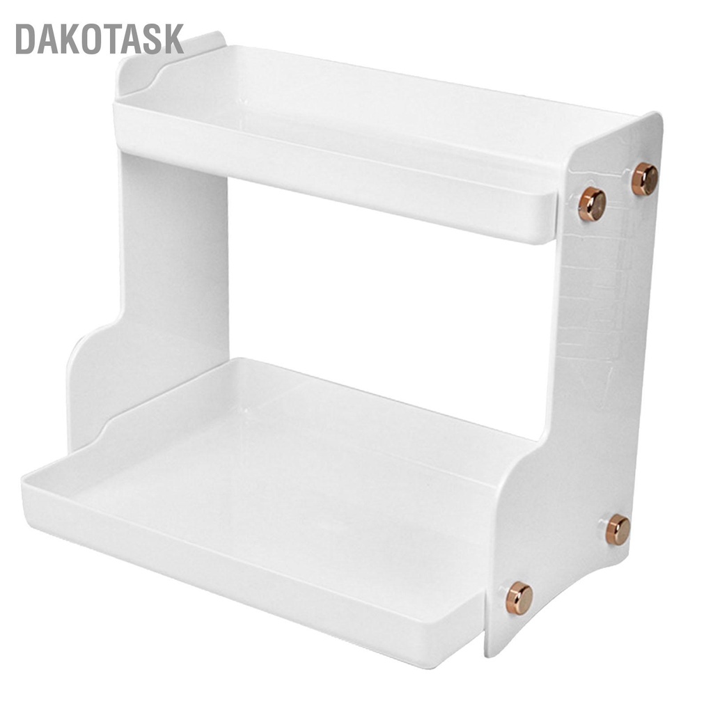 dakotask-ที่เก็บเครื่องสำอางชั้นวางแร็คสองชั้นทนทานมั่นคงมีสไตล์ชั้นเก็บสก์ท็อปสำหรับห้องนั่งเล่นห้องนอน