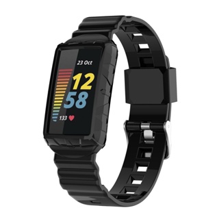สายนาฬิกาข้อมือซิลิโคน แบบนิ่ม สําหรับ Fitbit Charge 3 4 5 SmartWatch 4SE 3SE