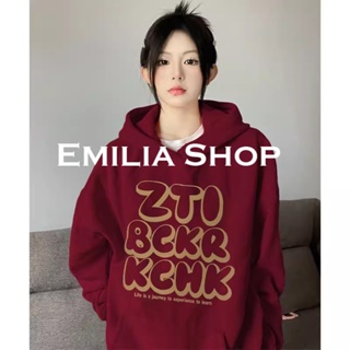 EMILIA SHOP เสื้อกันหนาว เสื้อฮู้ด Popular สบาย ทันสมัย comfortable WWY239063837Z230911