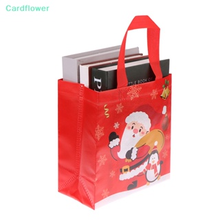 &lt;Cardflower&gt; ใหม่ ถุงของขวัญคริสต์มาส ลายการ์ตูนซานต้า กวาง สโนว์แมน น่ารัก ไม่ทอ กระเป๋าถือ ตกแต่งปาร์ตี้ โปรดปราน ลดราคา