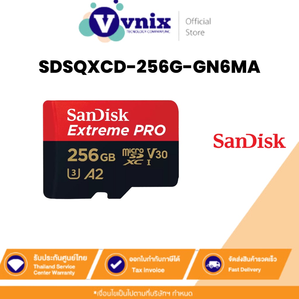 Sandisk SDSQXCD-256G-GN6MA Extreme Pro microSDXC 256GB By Vnix Group ...