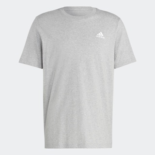 adidas ไลฟ์สไตล์ เสื้อยืด Essentials Single Jersey Embroidered Small Logo ผู้ชาย สีเทา IC9288