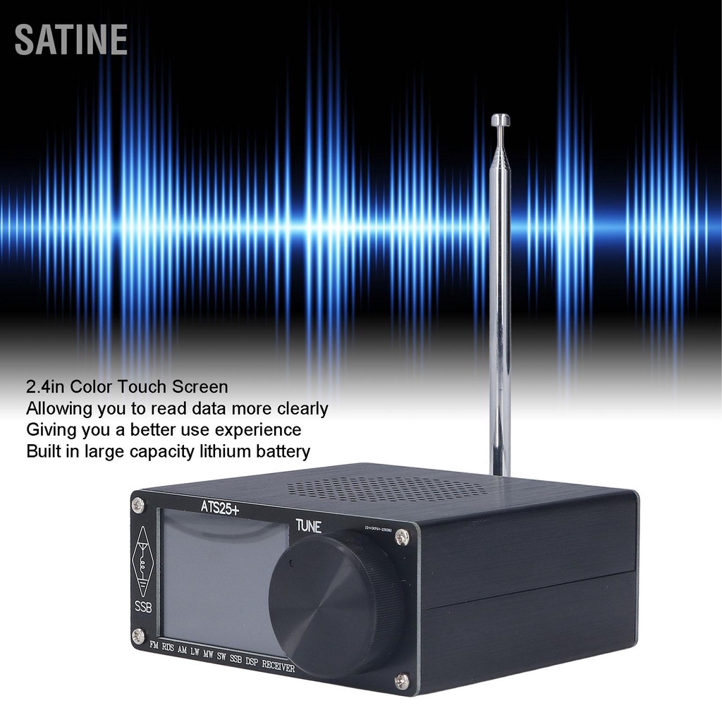 SaTine เครื่องรับวิทยุทุกวงแบบพกพา FM LM SSB HAM เครื่องรับวิทยุพร้อม ...