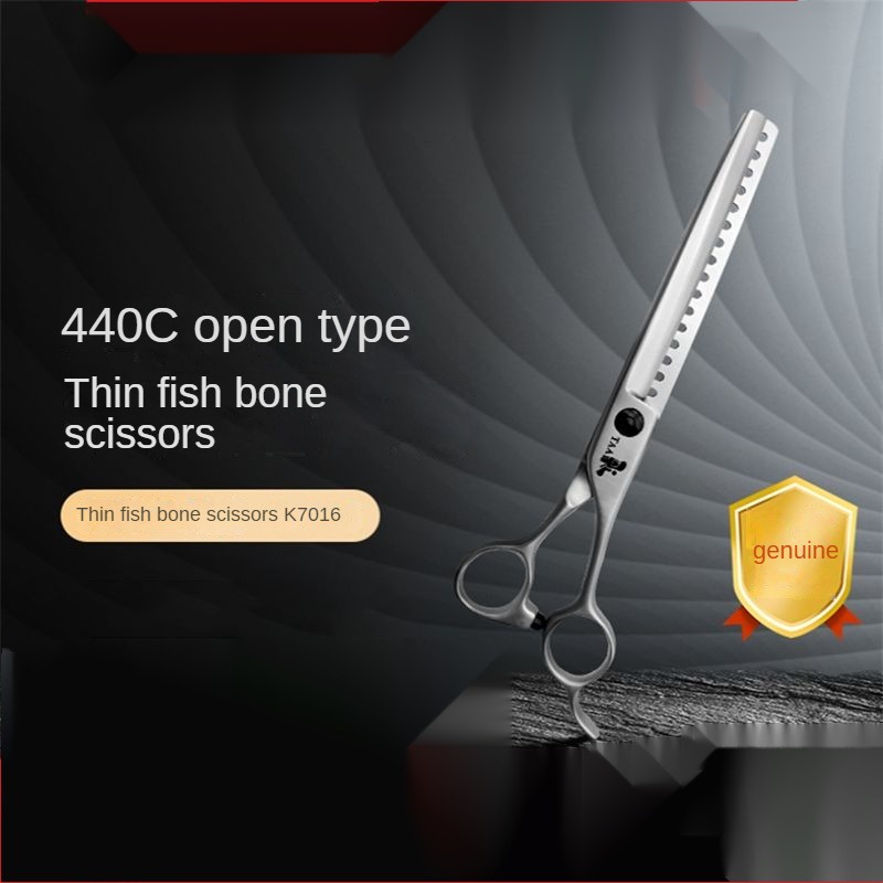 taa,,7inch,K7016,Pioneering Fish Bone Scissors, Thinning Scissors, 440c ...