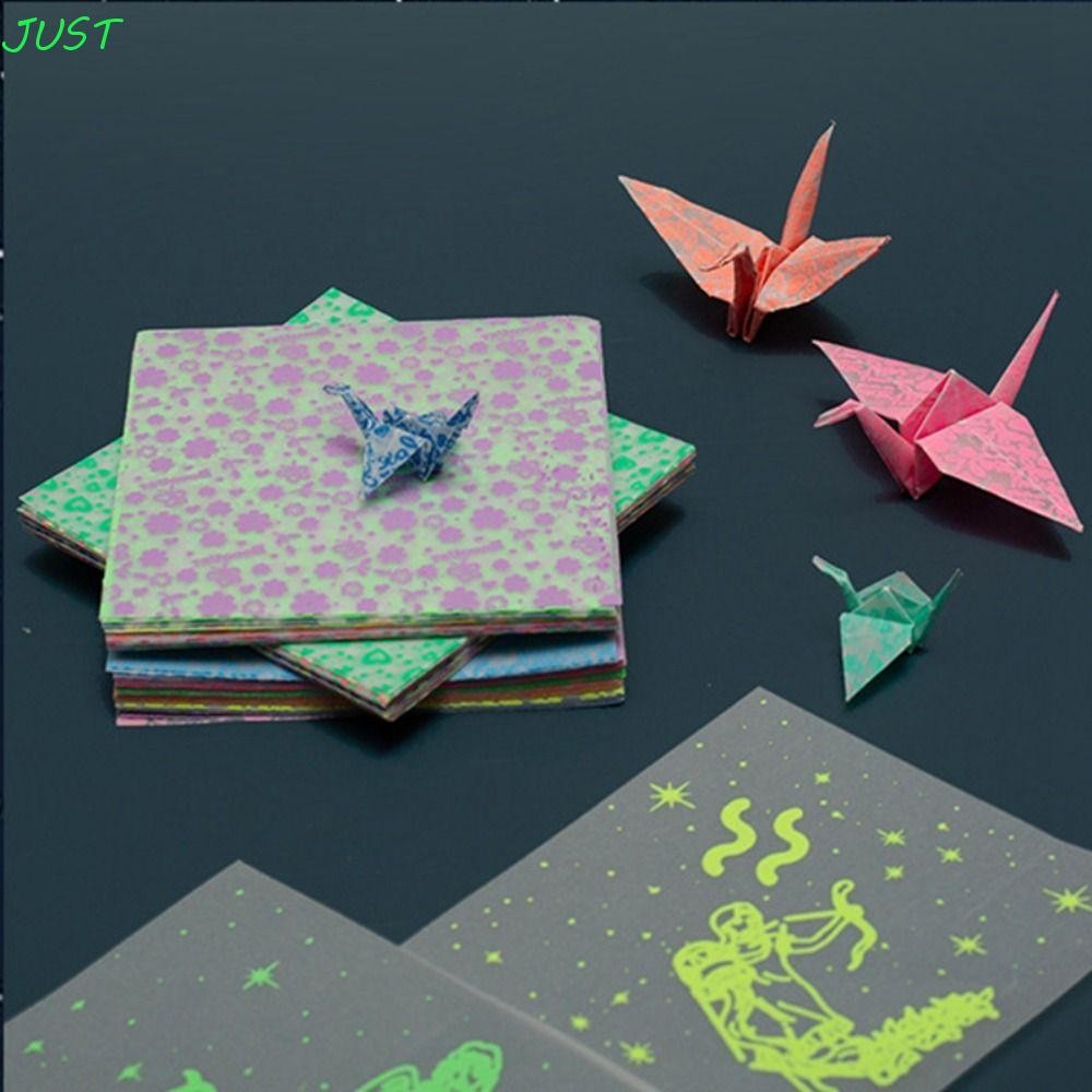 Just 70/24pcs Luminous Origami กระดาษ, Luminous Glitter พับกระดาษ ...