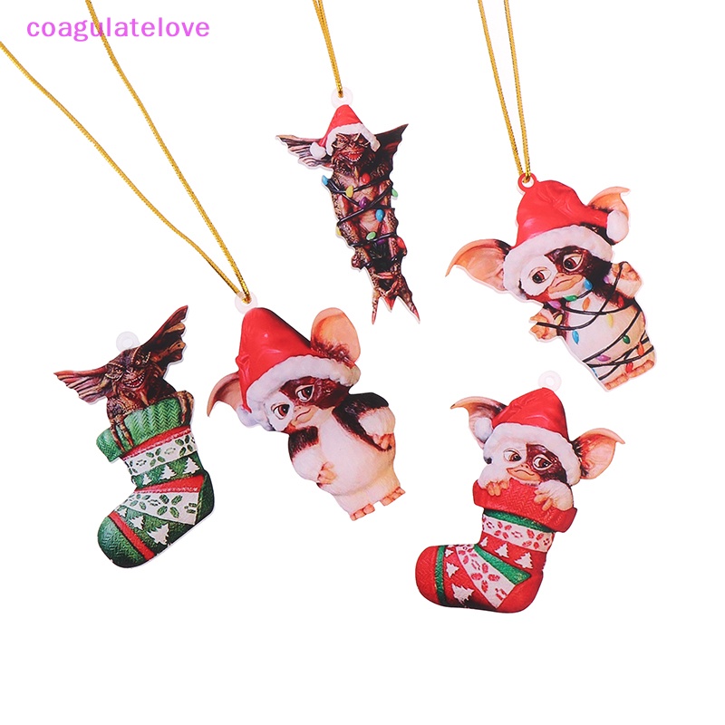 coagulatelove-gremlins-gizmo-in-santa-หมวกแขวน-เครื่องประดับ-เทศกาลคริสต์มาส-ลูกสุนัขน่ารัก-เครื่องประดับอะคริลิค-ของขวัญเทศกาลคริสต์มาส-ขายดี