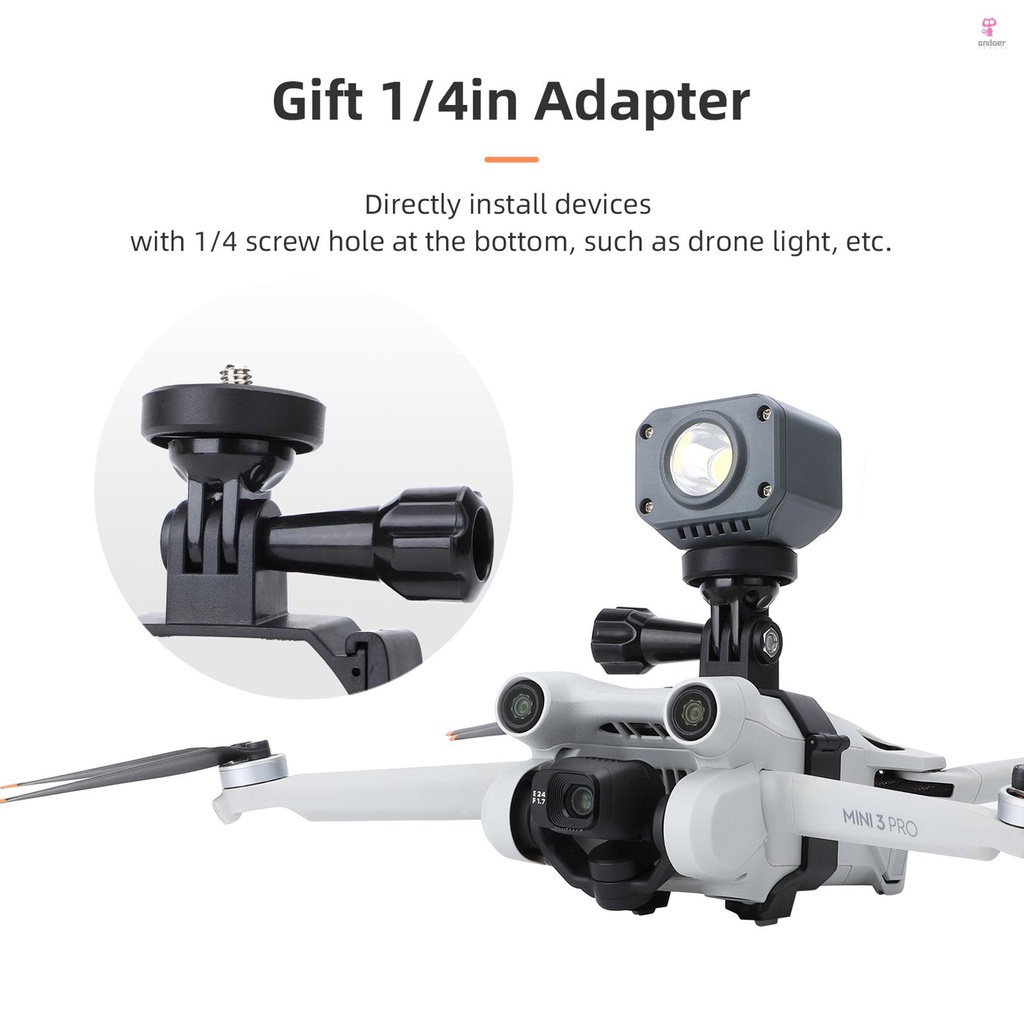 sunnylife-mm3-gz463-drone-light-camera-mount-adapter-bracket-for-dji-mini3-pro-amp-11-10-9-8-multifunctional