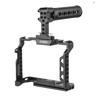 {Fsth} Andoer Aluminum Alloy Camera Cage Kit with Top Handle Grip Replacement for  A7 IV