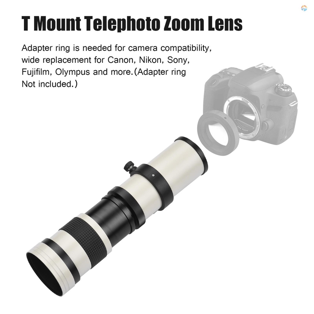 fsth-camera-mf-super-telephoto-zoom-lens-f-8-3-16-420-800mm-t-mount-with-universal-1-4-thread-replacement-for-canon-fujifilm-olympus-cameras