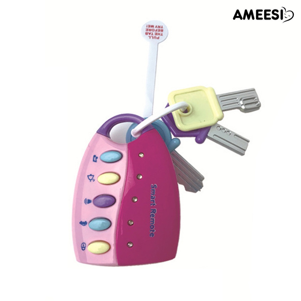 ameesi-พวงกุญแจรถยนต์-มีเสียงดนตรี-หลากสี-ของเล่นเสริมการเรียนรู้เด็ก