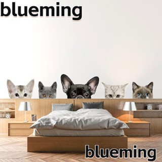 Blueming2 สติกเกอร์ PVC กันน้ํา กันรอยขีดข่วน ลายสัตว์เลี้ยง สุนัข แมว แกะออกได้ สําหรับติดตกแต่งผนังบ้าน รถยนต์