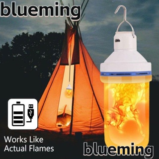 Blueming2 หลอดไฟเปลวไฟ แบบชาร์จไฟได้ สําหรับตกแต่งสวน