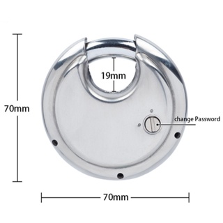 Stainless Steel Luggage Combination Password Code 4 Dial Digit Hardened Shed Lock