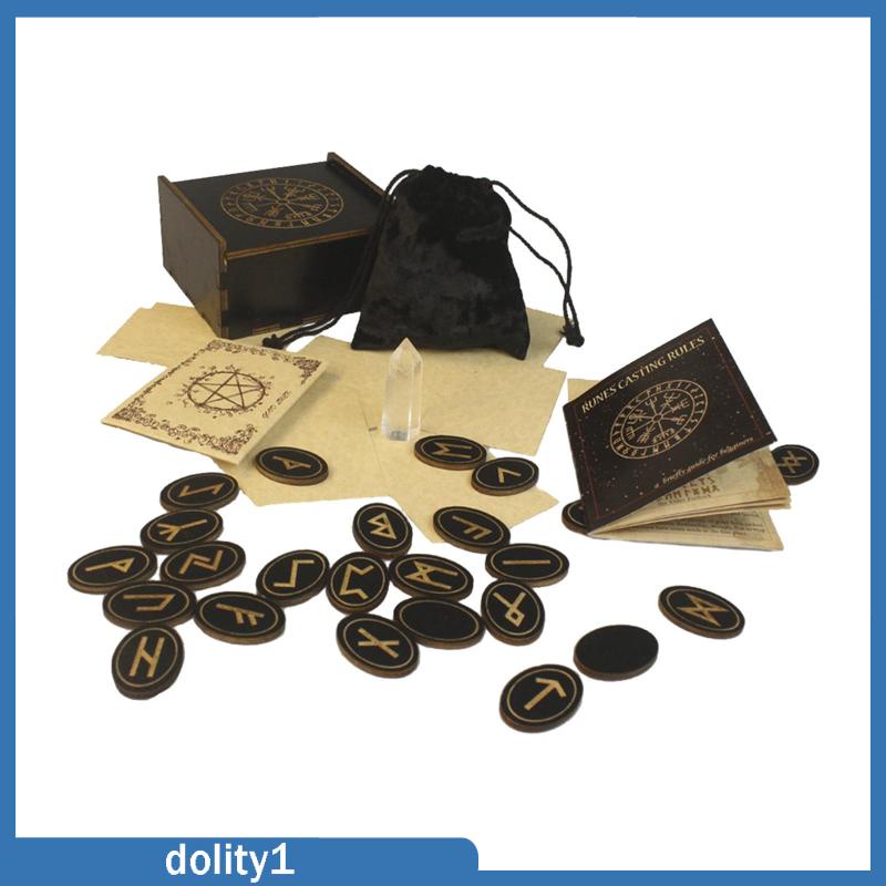 dolity1-ชุดลูกพรุนไม้แกะสลัก-พร้อมหนังสือคู่มือ-สําหรับผู้เริ่มต้น-แม่มด-25-ชิ้น