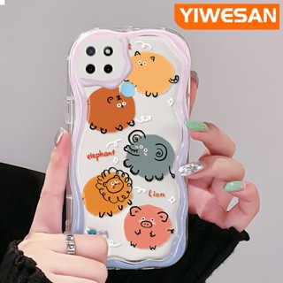 เคสโทรศัพท์มือถือ ซิลิโคนใส กันกระแทก ลายการ์ตูนสวนสัตว์น่ารัก สีสันสดใส สําหรับ Realme C21Y C25Y