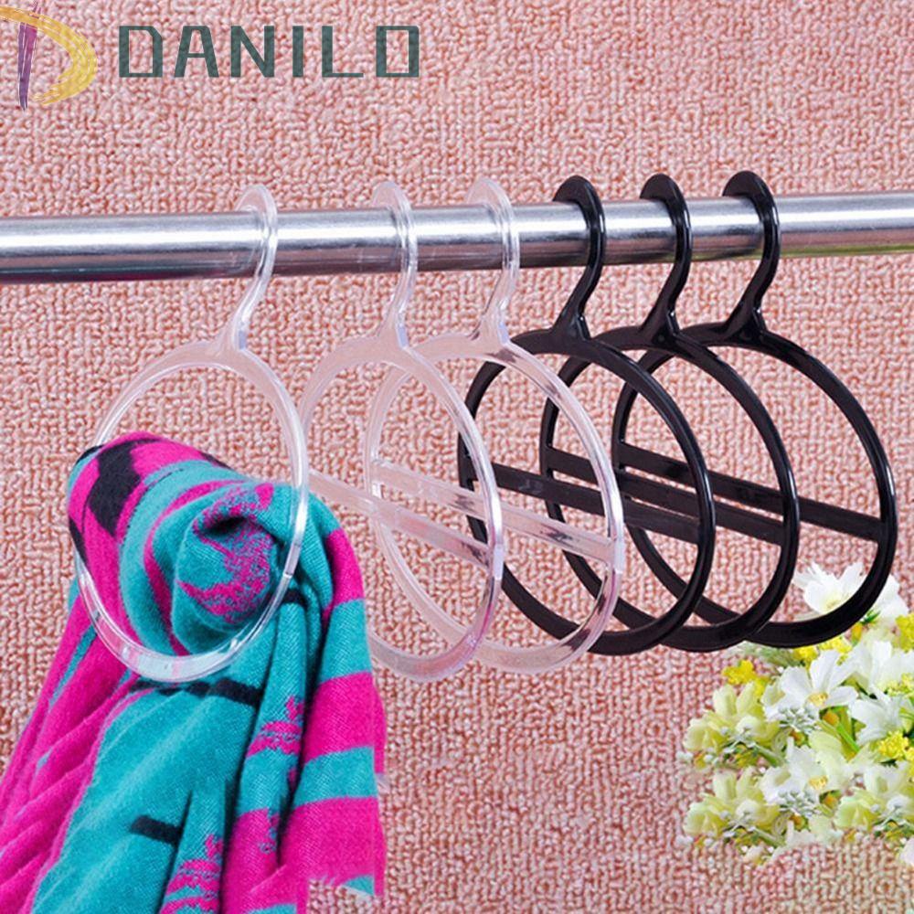 danilo-ไม้แขวนเสื้อพลาสติก-สีดํา-ทนทาน-สําหรับแขวนผ้าพันคอ-ผ้าคลุมไหล่-เนคไทน์