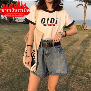 ขายส่ง เสื้อยืด แขนสั้น พิมพ์ลายตัวอักษร สไตล์เกาหลี ฤดูร้อน สําหรับผู้หญิง นักเรียน