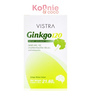 VISTRA Ginkgo 120mg [4 Tablets x 6 pcs].