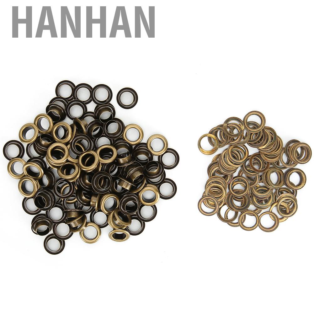 Hanhan 100Pcs 8mm Metal Grommet Kit Grommets Eyelets Sets For Craft