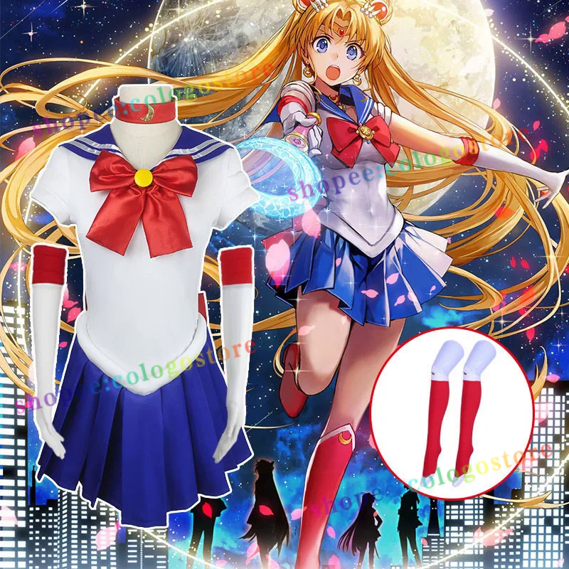 Wolancy Sailor Moon Cosplay Costume for Women Girls Usagi Tsukino