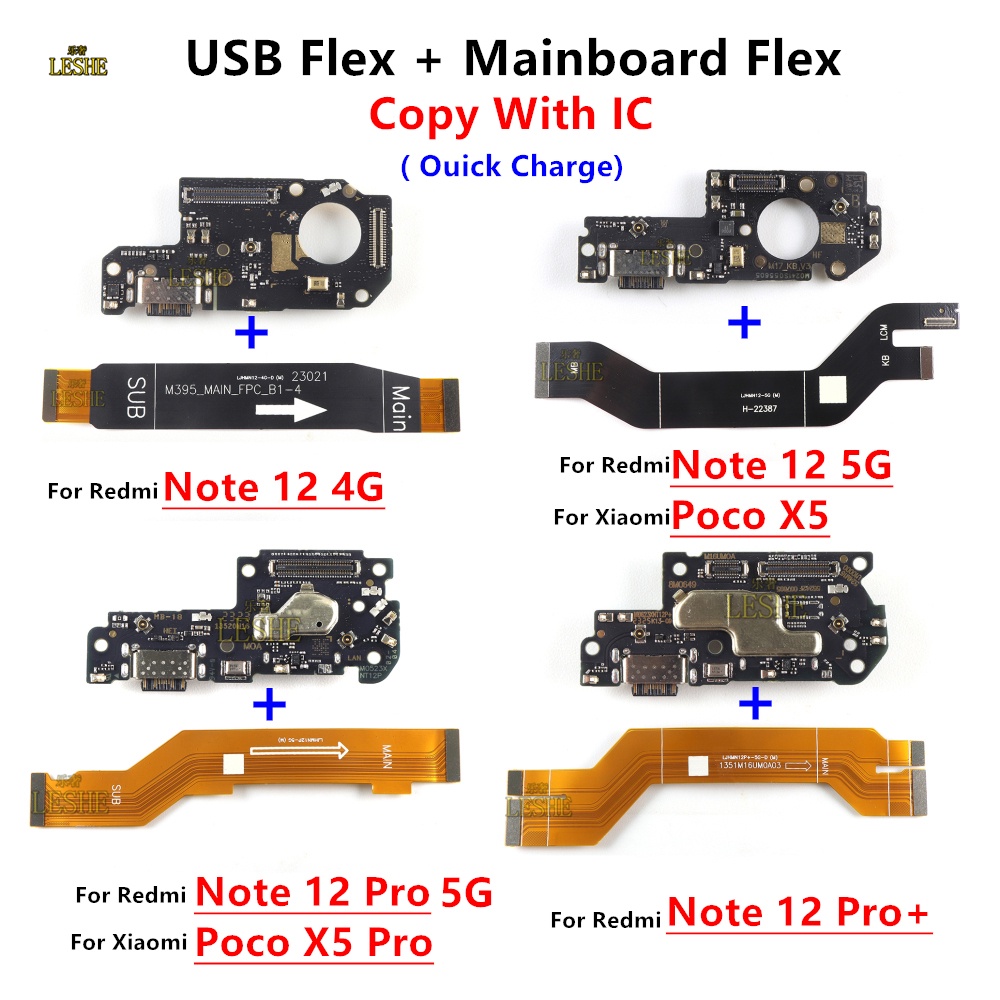 บอร์ดชาร์จ USB พร้อมไมโครโฟน สําหรับ Xiaomi Poco X5 Pro Redmi Note 12 ...